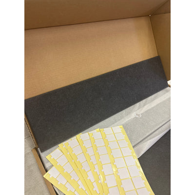 DECORITA Shiplap Felt Wall Panels 23-SqFt Interior Wall Decor, Black/ Gray 24pcs