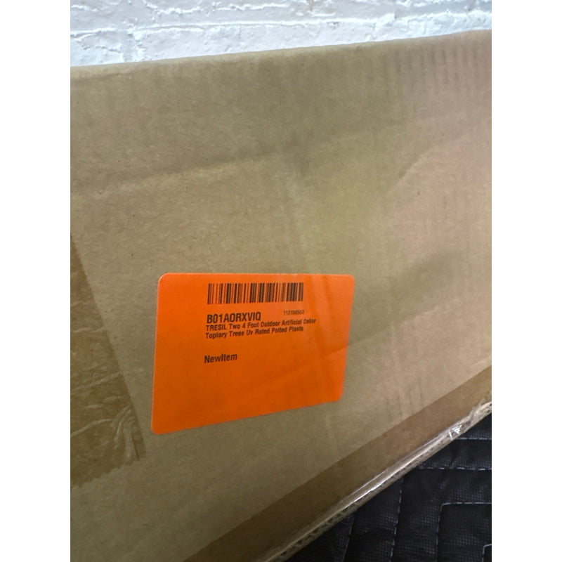 Tresil Two-Pack 4-Feet Artificial Cedar Tree with Pot, Home Decor, Plants, Green