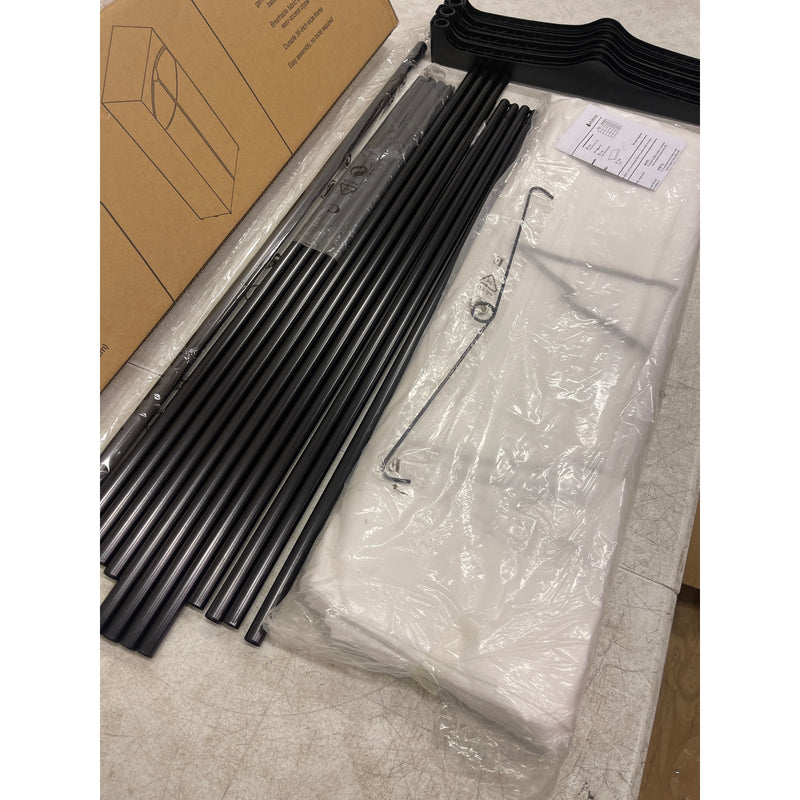 Whitmor White Clothes Closet Wardrobe, Fabric Cover 19 x 36 x 64 in Freestanding