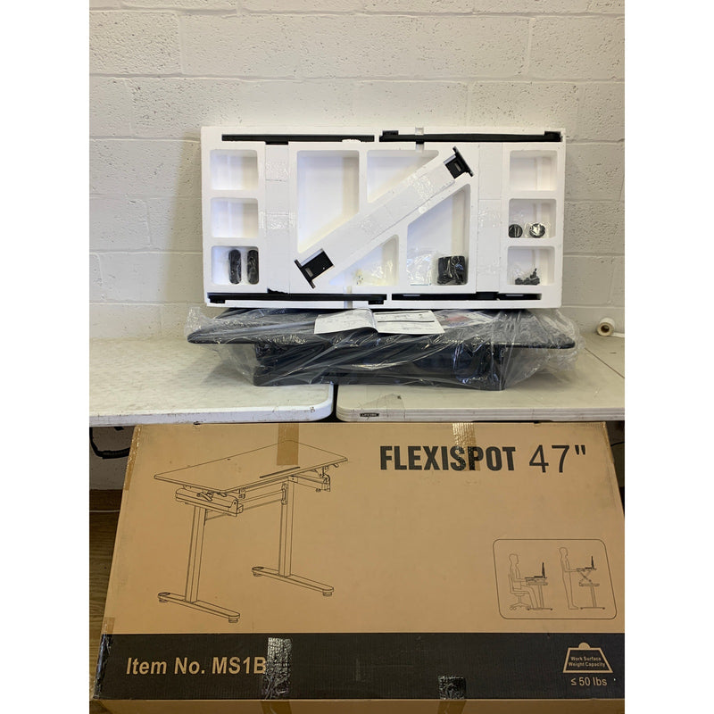FlexiSpot 47" x 23" Adjustable Standing Desk 12-Height Full Size Black MS1B