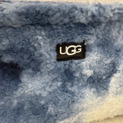 Ugg Teddie Tie-Dye 3 Piece Storage Set Soft Fuzzy Baskets Home Organization Blue