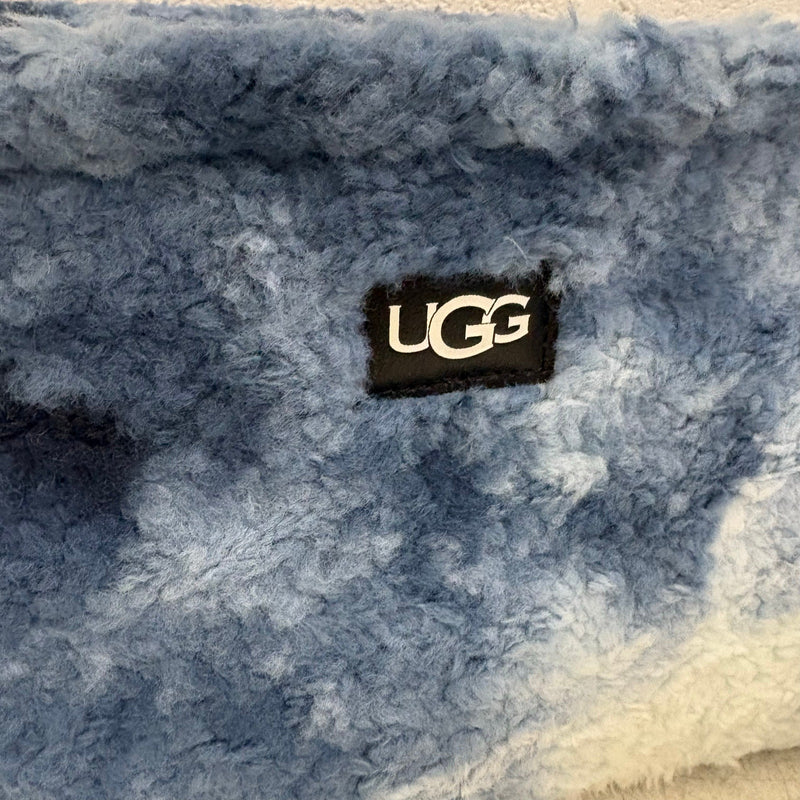 Ugg Teddie Tie-Dye 3 Piece Storage Set Soft Fuzzy Baskets Home Organization Blue