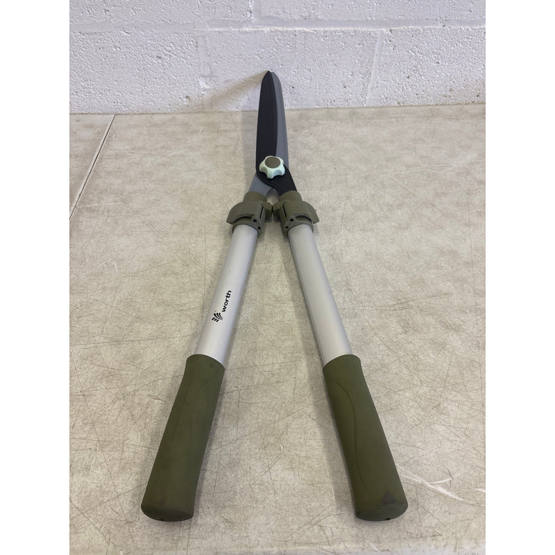 Worth Garden 10" Hedge Shears, Extendable Length, Rust Resistant, Straight Blade