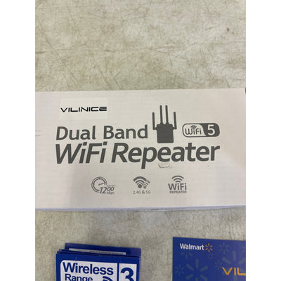 VILINICE WiFi Extender 1200Mbps, Dual-Band Wi-Fi Signal Repeaters, 8800 SQFT