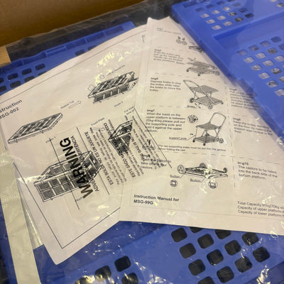 Apoxcon Shopping Cart w 2 Storage Crates, Multi Use Two Tier Collapsible 360°