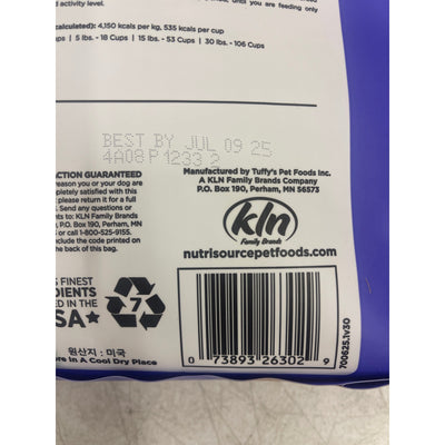 Alimento seco para cachorros NutriSource, elaborado con harina de pollo y arroz, 15 lb