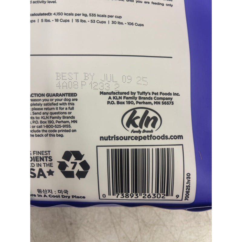 Alimento seco para cachorros NutriSource, elaborado con harina de pollo y arroz, 15 lb