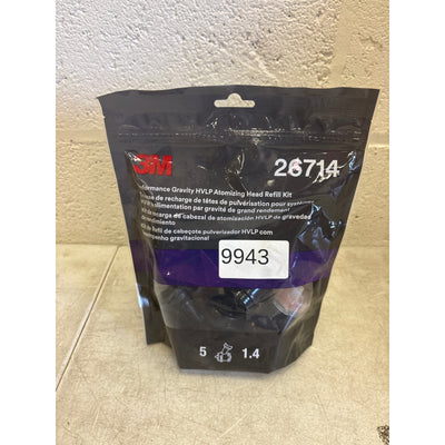 3M Performance Gravity HVLP Atomizing Head Refill Kit, Size 1.4, Spray Gun 26714