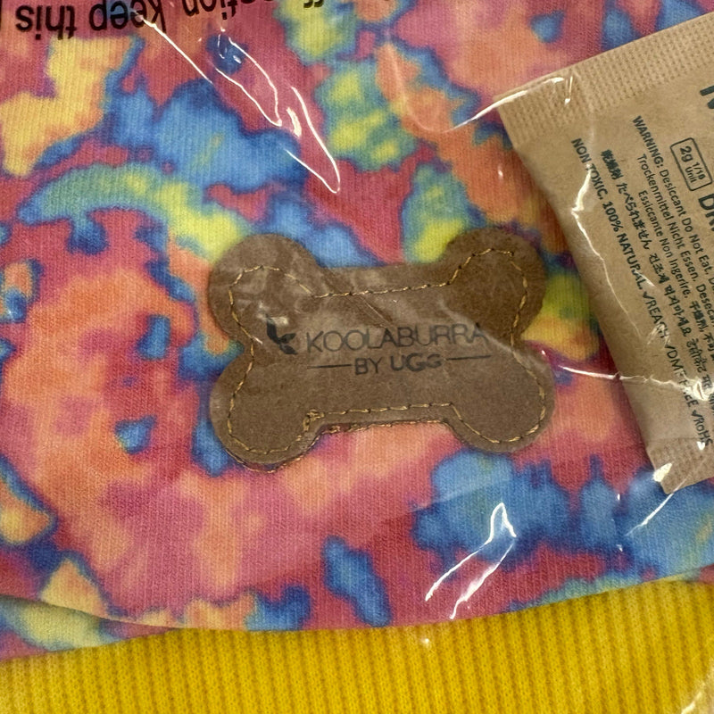 Koolaburra UGG Printed Pet T-Shirt for Dog 17-18" Collar, Rainbow Tie-Dye Large