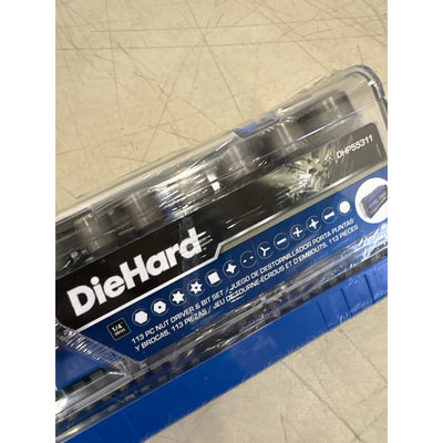 DieHard 1/4" Drive Nut Driver & Bits Set w Case, 113 Piece, Hand Tools DHP55311
