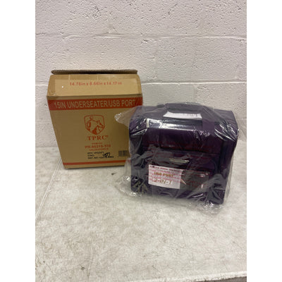 Equipaje de mano inteligente TPRC de 15" con puerto de carga USB debajo del asiento - Morado