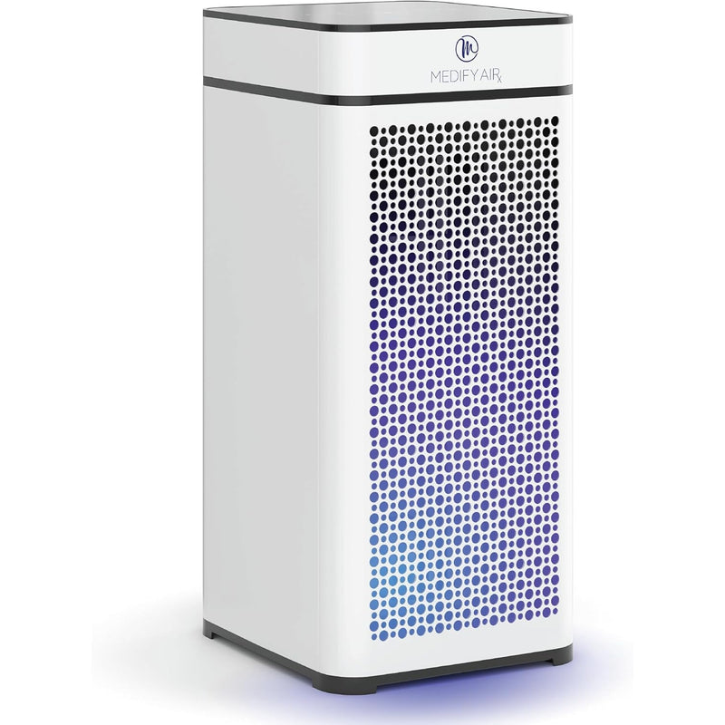 Medify Light Air Purifier w True HEPA H14 Filter White MA-40 UV 1,793 sqft