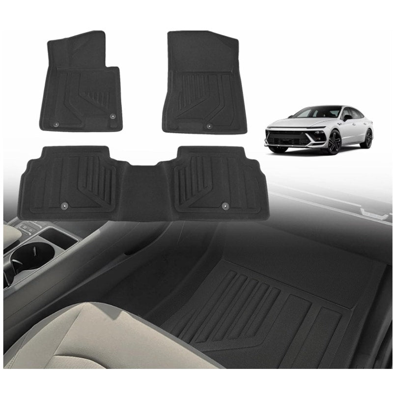 Muslogy Floor Mats All Weather XPE Liners, Black Hyundai Sonata 2024 2025