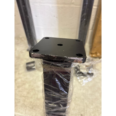 3 Pack 45" 3-Way Aluminum Fence Post, 1.8mm Thick Walls & 10mm Base - Black