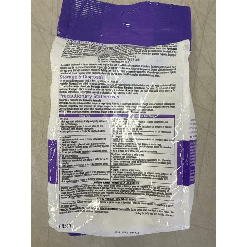 Enoz 12 Oz Lavender Scented Moth Ball Packets, Treats Up To 37.5 cu. ft. E112.6T