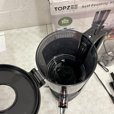 Topzee Self feeding Slow Masticating Juicer, One Speed JE120-32M00B