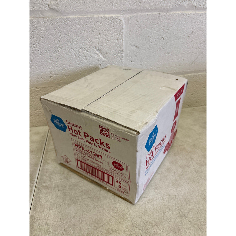 MED PRIDE Instant Hot Packs Disposable, Pain Relief 5"x9" 24-Pack 3 Fabric Wraps