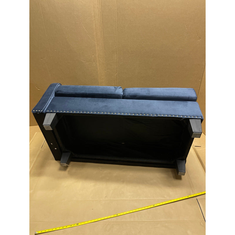 52x31x29" Sectional Couch PIECE, Love Seat, Living Room Furniture, Soft Velvet - Dark Blue