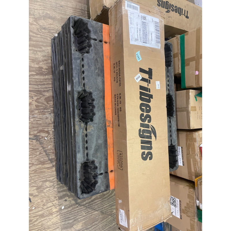 Tribesigns Farmhouse Console Table, 55 Inch Wood Sofa Table Hallway Table Gray