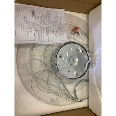 UNITARY Modern LED Acrylic Pendant Lighting With 3 Rings Max 33W Chrome Finish