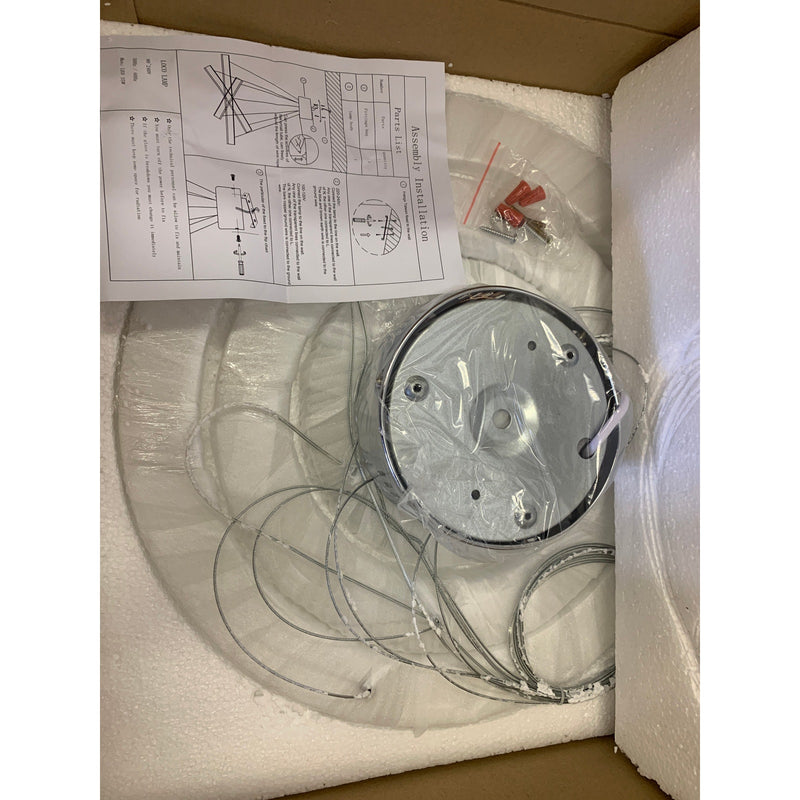 UNITARY Modern LED Acrylic Pendant Lighting With 3 Rings Max 33W Chrome Finish