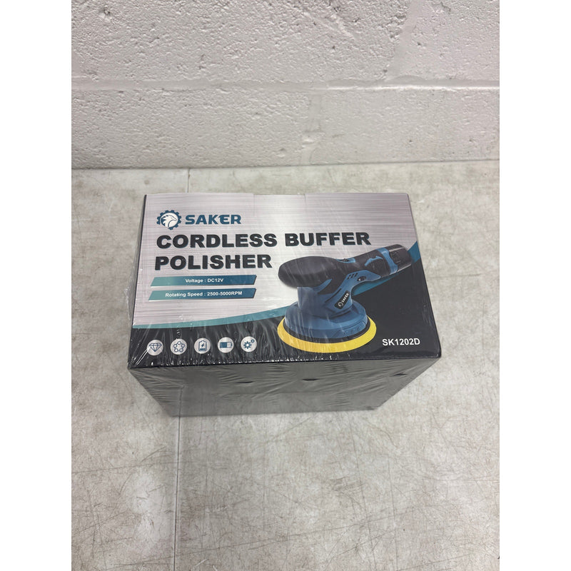 Saker Cordless Buffer Polisher 12V Rechargeable Battery Blue with 6 Accessories