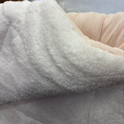 UGG Queen Comforter Soft Bedding Reversible with Fluffy Side- Tan / White