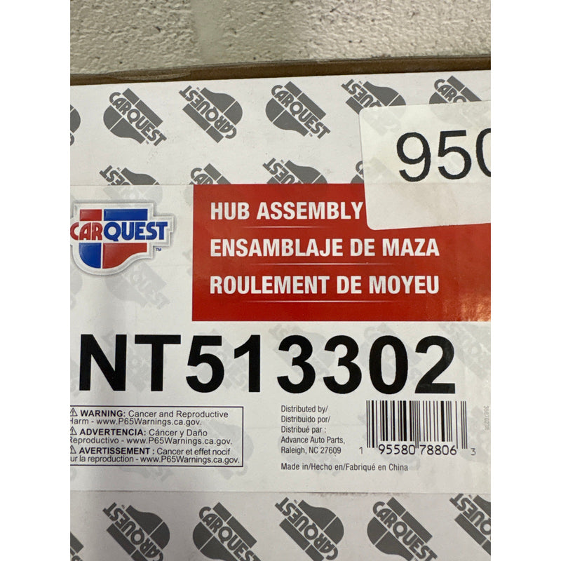 CarQuest Wheel Bearing and Hub Assembly, 5 Studs, Car Parts, Auto - NT513302