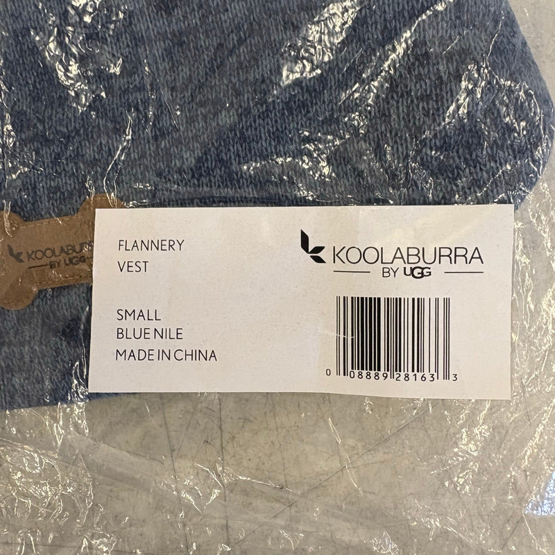 Koolaburra by UGG Pet Flannery Half Zip Dog Vest - 12-13" Collar, Blue - Small