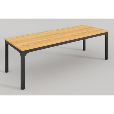 Tribesigns Rectangle Dining Table 78" x 28" Kitchen Table 6-8 People Tan/Black
