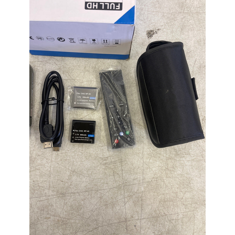 ACTITOP Video Camera FHD 1080P 30FPS 36MP 16X with Case & Remote - Black