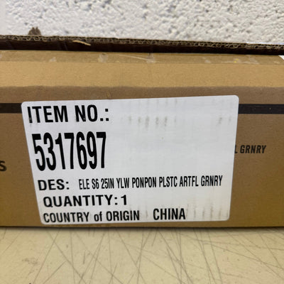 Set-of-6 Pod Bundle Artificial Flower Set (25in L) Durable Faux Greenery- Yellow