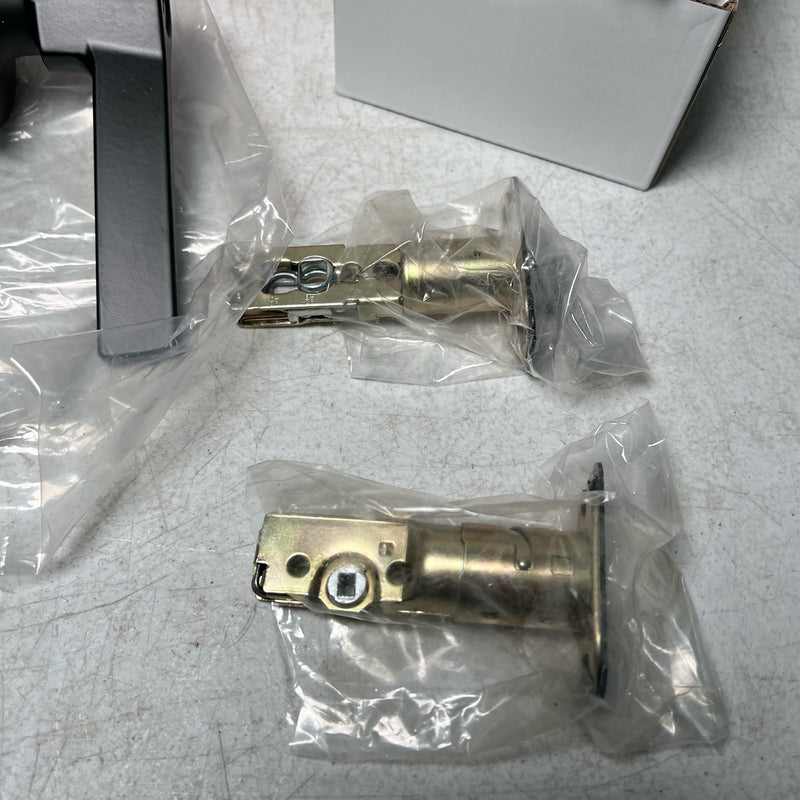 Defiant Freedom Door Lever & Single Cylinder Keyed Entry Dead Bolt, Matte Black