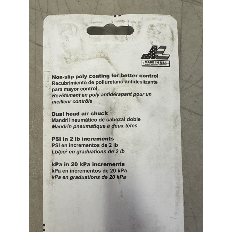 Milton Industries Service Gage Dual Head 10-160PSI Non Slip Poly Coating - Black