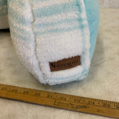 UGG Plush Backrest Pillow, 34"W x 18"H, Reading Pillow Soft - Blue Plaid Design