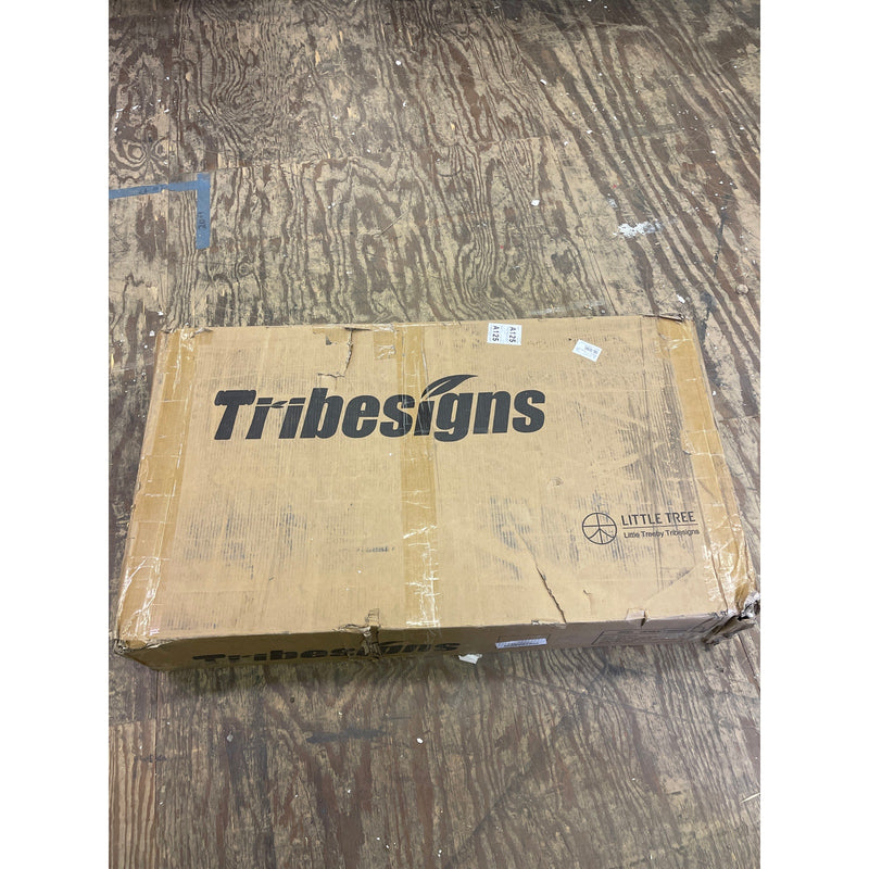 Tribesigns Modern 63" Reception Desk Large Counter Table Front Desk w LED Lights