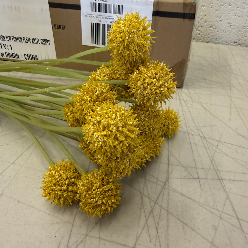 Set-of-6 Pod Bundle Artificial Flower Set (25in L) Durable Faux Greenery- Yellow