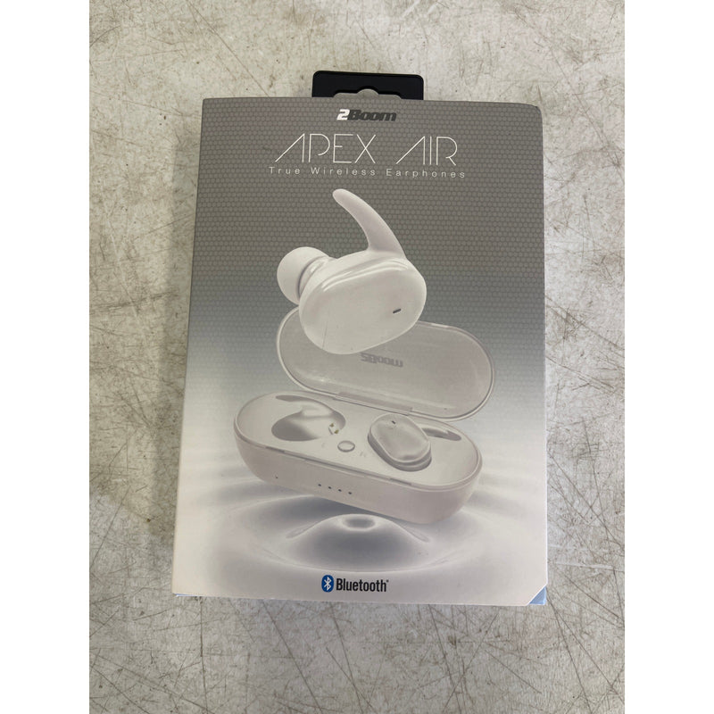 2boom Bluetooth Apex Air True Wireless Earphones w Case - White - TWS200W