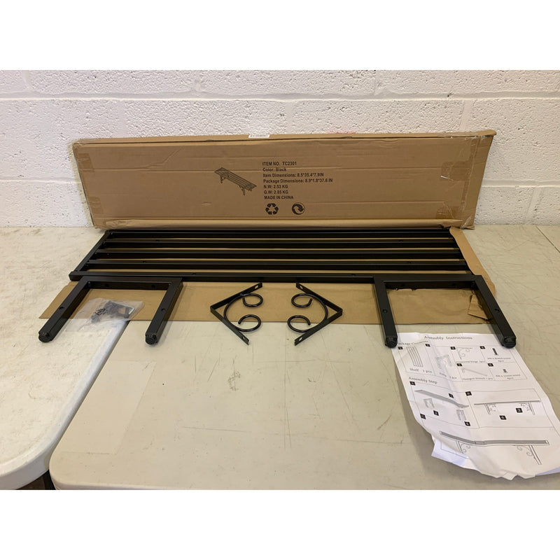 Metal Plant Stand, Indoor / Outdoor Plant Holder, Display Bench, 8.5"x35"x8"