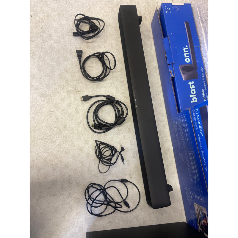 Onn. 32" 2.1 Soundbar with 2 Speakers & Wireless Subwoofer, Bluetooth, 480 Watt