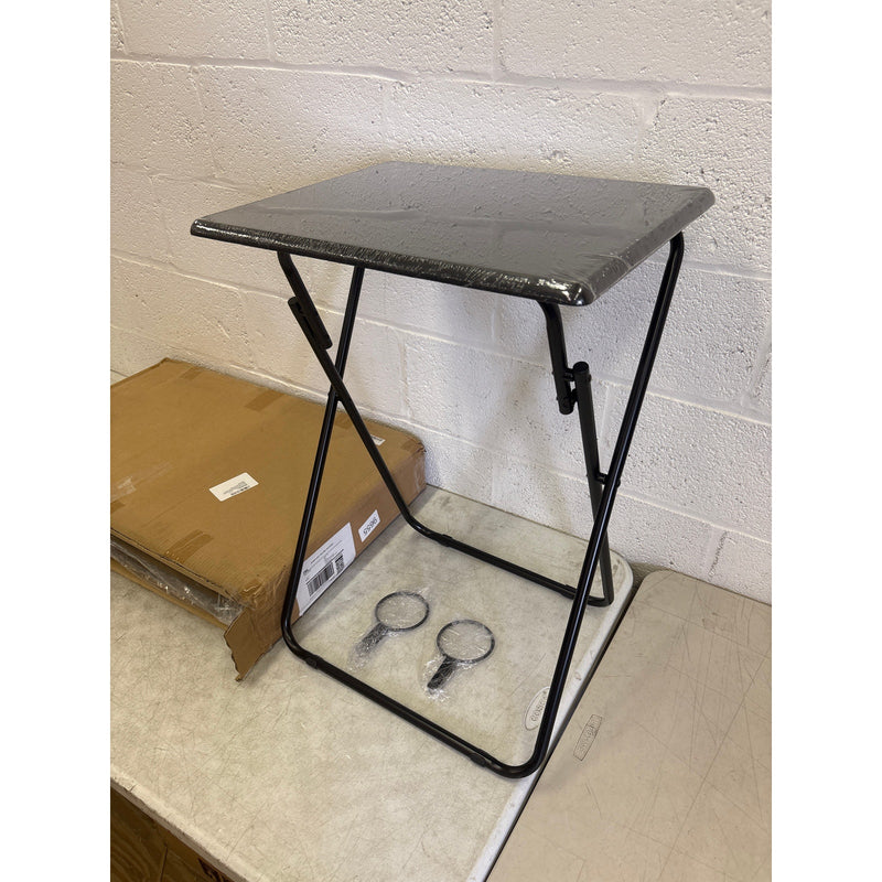 SET-OF-4 TV Tray Tables, Folding TV Dinner Table, Portable TV Tables Black