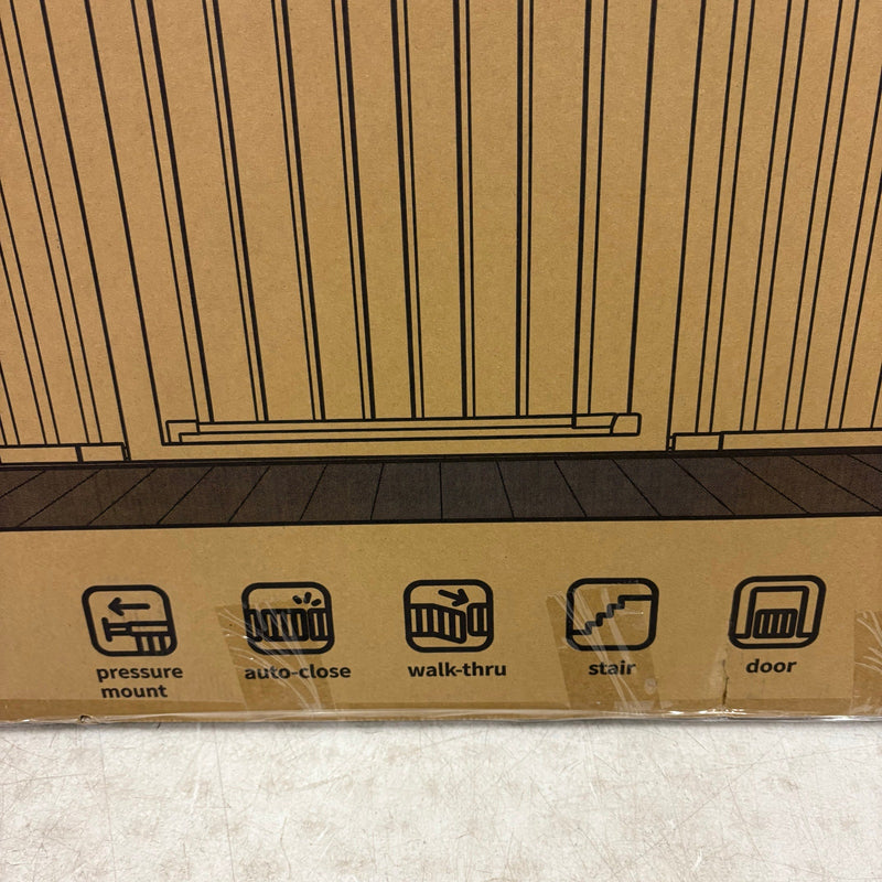 Cumbor 29.7-54.2" Wide Baby Gate Self Closing Dog Gate Pressure Mounted - Black