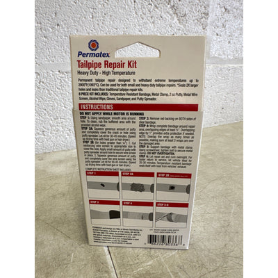 Permatex Heavy Duty High Temperature Tail Pipe Repair Kit, Up To 2000 Degrees F