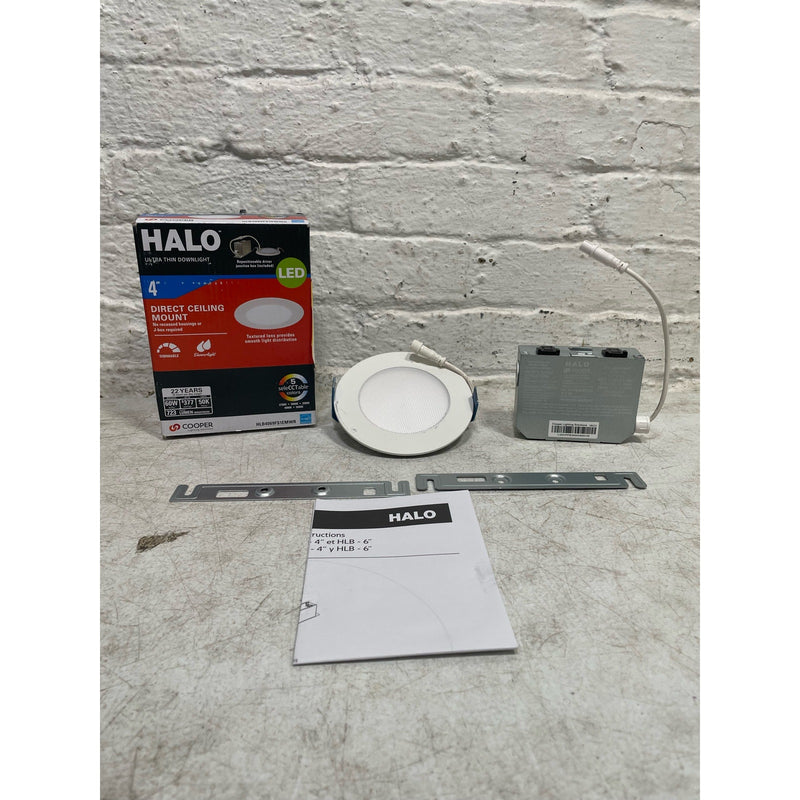 HALO HLB 4 in Recessed Light Kit, Dimmable LED Adjustable, Retrofit Installation