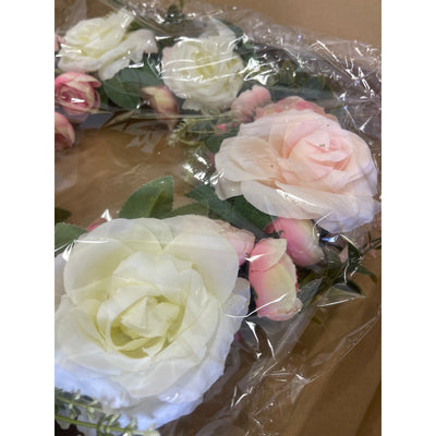 Set-of-5 Flower Wreaths for Door Hook, Decoration, Seasonal, Spring Decor