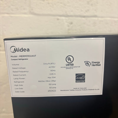 DENTED Midea 3.1 cu ft Compact Freestanding Refrigerator, Freezer, Temp Control