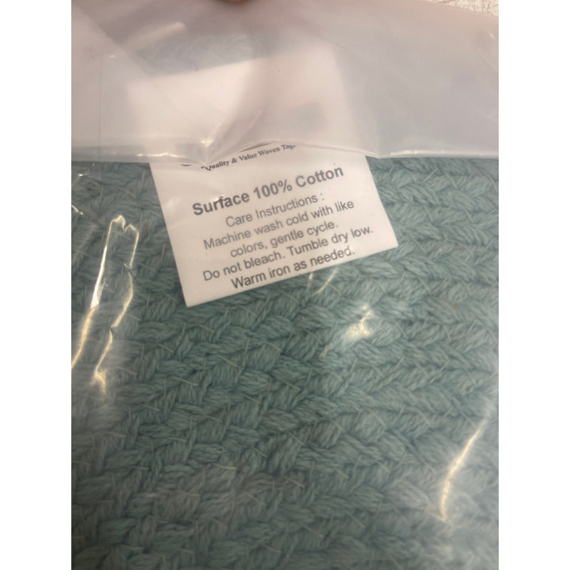 Better Trends set-of-4 Place MatsCotton Heat-Resistant 15" Round Set of 4, Aqua