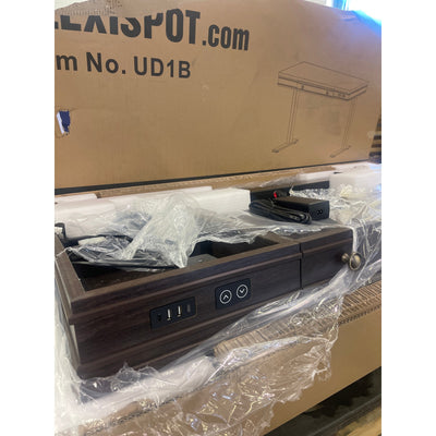 FLEXISPOT Standing Desk w Drawer 48"×24" Electric Stand Up w USB Port Brown UD1B