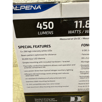 Alpena WorkLED HD Compact Spot Beam LED  Light for Utility, Task, Off-Road