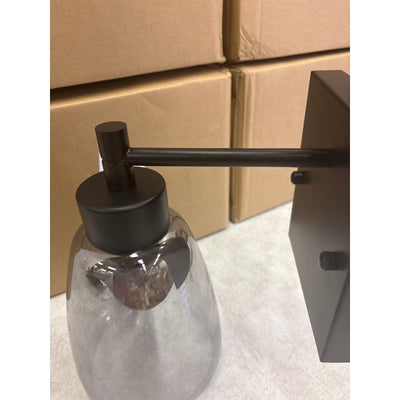 Pack-of-4 Vcozar Glass Wall Lamps, Square Base Modern Black Wall Sconce